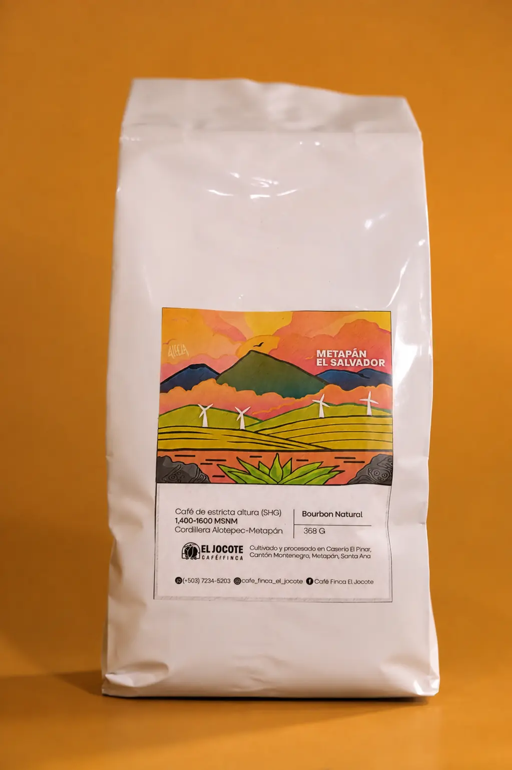 Empaque de café Bourbon Natural de Finca El Jocote